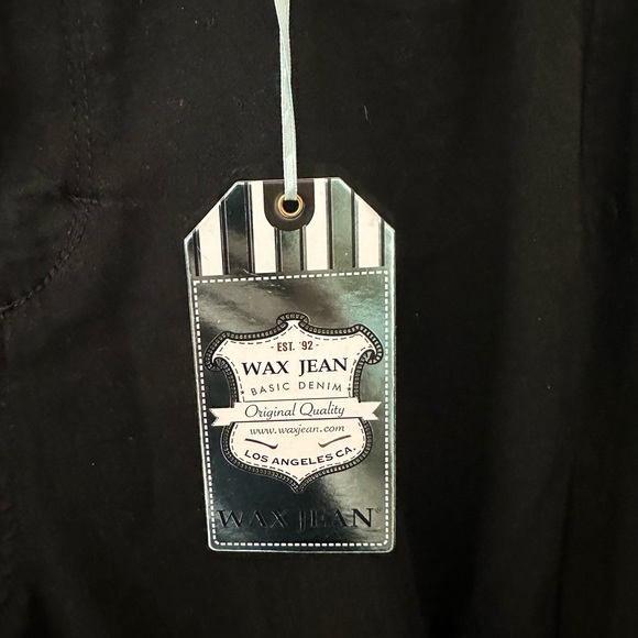 WAX JEAN HIGH RISE SKINNY JEANS: DISTRESSED: BLACK: NWT: SZ 16 - Picture 5 of 8